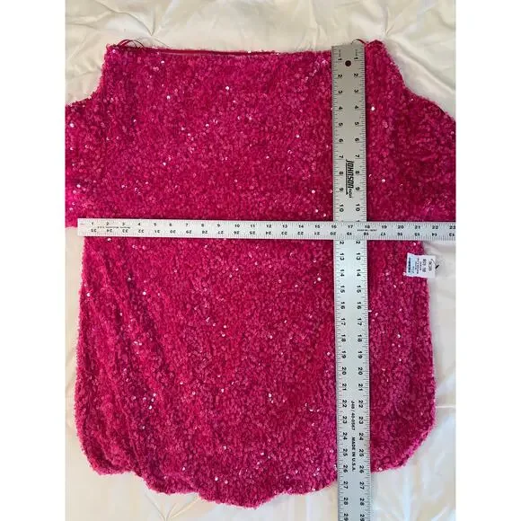 NWT‎ AKIRA Sequin Women’s Medium Dress Mini Gemma off the Shoulder Prom Clubbing - Picture 4 of 8